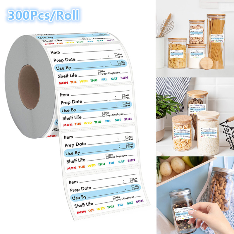 Snacks Food Labels - ^300 Adet/Rulo Mutfak Tarih Etiketi Kırtasiye