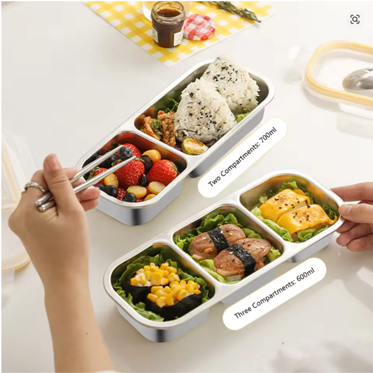 304 Paslanmaz Çelik 3 Bölmeli  - Food Snacks For Weight Loss incelemesi ve fiyatı