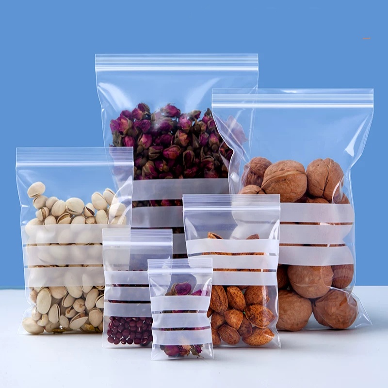 200 adet şeffaf PE yazılı kili - Snacks Food Labels incelemesi ve fiyatı